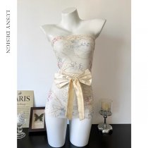 Japanese-Inspired Sexy Lingerie Set – Kimono-Style Erotic Costume with Ties & Corset Detail for Women