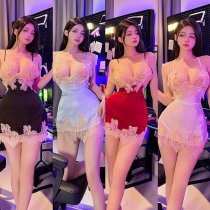 Lace Backless Sleepwear Set - Sexy Nightwear with Halter Neck, Body-Shaping Camisole & Matching Briefs for Women