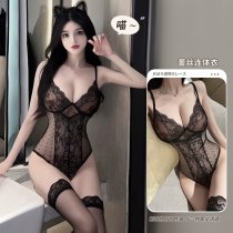Linglinting Sexy Lace Bodysuit - Pure & Tempting Slip-On Thong Bodysuit for Women, Slim-Fit Bedroom Outfit