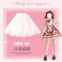 Lolita Petticoat Skirt Support - Soft No-Bone Satin Daily Wear Cosplay Underlayer for Half-Pouffy Dresses