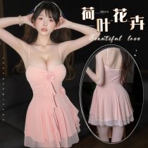 Mannyqing Lingerie Dress - Pure Temptation Halter Neck Mesh Slip Dress, Sexy Low-Cut Sleepwear for Women