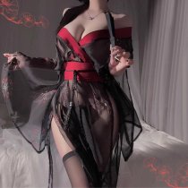 Meijia Ren Sensual Hanfu Lingerie Set - Bedroom Play Outfit for Couples, No-Remove Pure Temptation Style