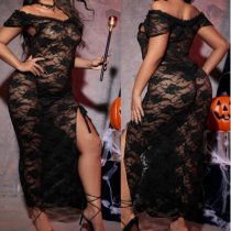 Plus Size Sexy Halloween Maid Costume for Women - Tempting Lingerie Dress Outfit, Flirty Cosplay Uniform