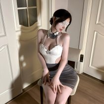 QingShe OL Secretary Lingerie Set – Elegant Seductive Underwear for Women, abstinence-Chic Sensual Lace Bra & Panty