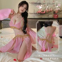 QQNY Dunhuang-Inspired Vintage Silk Sleep Dress for Women – Ethereal Palace-Style Lingerie, Sexy & Dreamy Nightgown