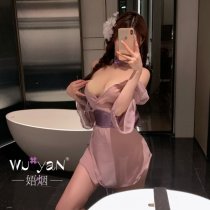 QQNY Seductive Modest Lingerie Set – Busty-Flattering Sleep Dress for Couples, Playful & Elegant Nightwear