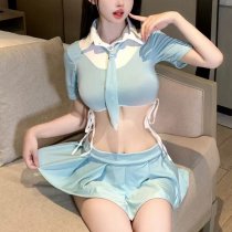 Sakura Romance Lingerie Set - Sailor School Uniform Style Erotic Costume for Role Play