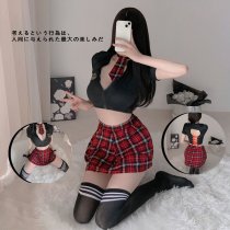 Sexy JK Style Lingerie Set - School Uniform Inspired Pure & Tempting Sleepwear with Adjustable Ties