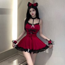 Sexy Maid Costume Sleepwear Set - Seductive Lingerie Nightgown for Role Play & Romantic Nights