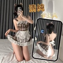 Sweet Temptation Maid Costume Dress - Sexy JK School Uniform & Seductive Lingerie Set for Cosplay & Date Night
