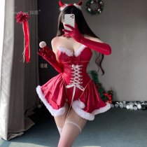 Xianyi Sexy New Year Outfit Set - Premium PVC Devil Costume for Women, No-Remove Lingerie Ensemble