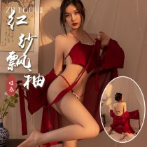 Ziqu Ancient Chinese Lingerie Set – Silk Hanfu Bodysuit, Sheer Veil & Sensual Sleepwear for New Year Romance