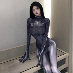 Spider-Man Cosplay Costume for Adults - Sexy Role Play Lingerie with Open-Crotch Design, Seductive Superhero Outfit