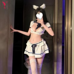 Flybird Moon Peek Sexy Schoolgirl Outfit - Sweet & Spicy JK Mini Skirt Set, Pure Temptation Uniform
