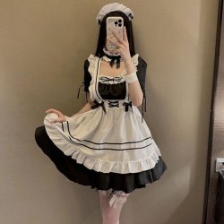 Japanese Maid Costume Dress - Kawaii Student Lolita Outfit for Cosplay & Daily Wear, Soft Cute Anime Fashion