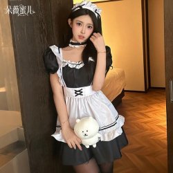 Dowimier Loli Sexy Lingerie Set - Japanese Maid Costume for Cosplay & Role Play, Sweet Gothic Outfit