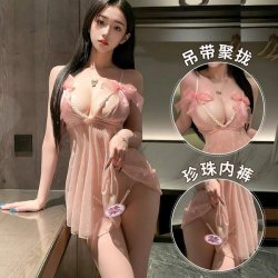 Pure & Seductive Pearl Sheer Lace Sleep Dress – Sensual Floral Print Bedroom Lingerie for Women