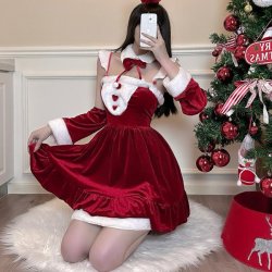 Golden Night Sexy Lingerie Set for Plus Size Women - Christmas, Halloween & New Year Costume Outfit