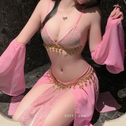 Exotic Hanfu Lingerie Set - Sensual Palace-Style Princess Nightgown with Oriental Elegance, 2025 New Design