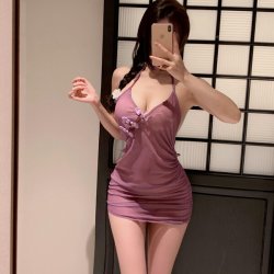 Chinese Style Purple Lace Cheongsam Lingerie - Seductive Sheer Floral DiscLove Flower Bodycon Slip Dress