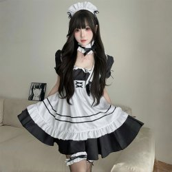 Japanese Maid Dress for Women - Cute Anime Cosplay Lolita Outfit, Soft Girly Kawaii Costume for Daily Wear & Cosplay