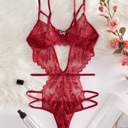 Lace Sheer Bodysuit for Women - Sexy European Style Erotic Lingerie, Ultra-Feminine Full-Lace Intimate Wear