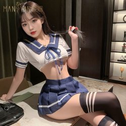 Manyan Pure & Seductive JK Uniform Set - Japanese Schoolgirl Skirt with Bow, Ultra-Short Pleated Outfit