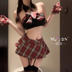 Pure & Seductive Lingerie Set – Sexy QQNY Style JK Uniform Skirt, High-End Tempting Outfit for Women