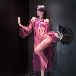 Sensual Lace Lingerie Set with Sheer Mesh & High-End Stockings - Sexy, Playful, Wearable Elegance