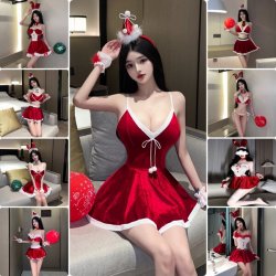 Sexy Christmas Costume Lingerie Set - Holiday Role Play Dress & Seductive Outfit for Festive Nights