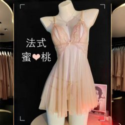 Sexy Lace Lingerie Sleep Dress - Sheer Open-Crotch Nightgown for Women, Plus Size Tempting Sleepwear