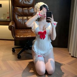 Sexy Maid Costume Set - Seductive Lace French Maid Outfit with Apron & Matching Sleepwear