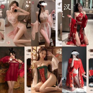 Discover elegance with our lace bridal sleepwear set, featuring sheer hanfu-inspired robes, kimonos, and chemises perfect for...