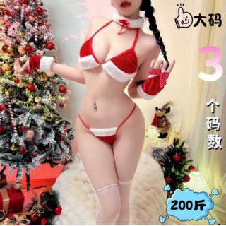 Sexy santa-themed lingerie set featuring festive design, perfect for holiday parties and role play.