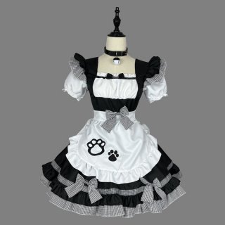 New Cat Girl Maid Costume - Plus Size Japanese Kawaii Cosplay Outfit, Classic Black & White Maid Dress