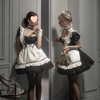 Sexy cute kawaii halloween maid costume for women, plus size soft dress set perfect for cosplay and parties