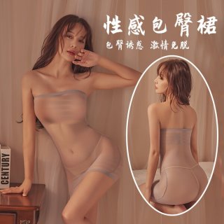 Model wearing yeqingge transparent lace bodysuit with sheer mesh, open-crotch design and high-waisted thigh-highs.