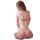 Woman wearing a pink lace sleep dress with a body-conscious fit and elegant trim, showcasing the back design of the push-up w...