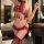 Sheer red bodysuit with floral lace, tassels, and garter straps – elegant chinese-inspired lingerie set for women.