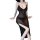 Sexy deep v-neck sheer mesh long nightgown for women, perfect for plus size comfort and elegance.