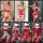 Sexy red velvet reindeer-themed bodysuit with mesh costume, festive lingerie set for holiday outfits.