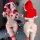 Sexy 2025 new year lingerie set featuring velvet touch tie-strap bodysuit with faux-fur cape costume, perfect for festive occ...