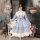 Elegant long-sleeve lolita dress with ruffles and lace details, perfect for parties and performances.