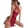 Sexy plus size lingerie set featuring lace cheongsam design with sheer mesh, high slit, and provocative style.