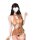 Sheer vintage cheongsam sleepwear with cut-out chest, high slit, and gold frog closures – lingerie-inspired robe.