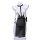 Sheer black lingerie set with chains and harness, designed for a bold, bdsm-inspired look. perfect for plus-size women seekin...