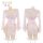 Feimu japanese-style seductive side-open thong set – revealing cheeky lingerie, no-remove 3-piece erotic underwear 6604