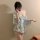 Japanese kimono-style embroidered lace sleepwear set - sheer sexy 3-piece lingerie outfit featuring delicate floral patterns ...