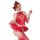 Sexy womens lace mesh sleep dress with festive red accents, perfect for role play costumes or new year cosplay.