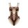 Brown lace-trimmed bodysuit with bow details and open-crotch design, perfect for couples intimate moments.